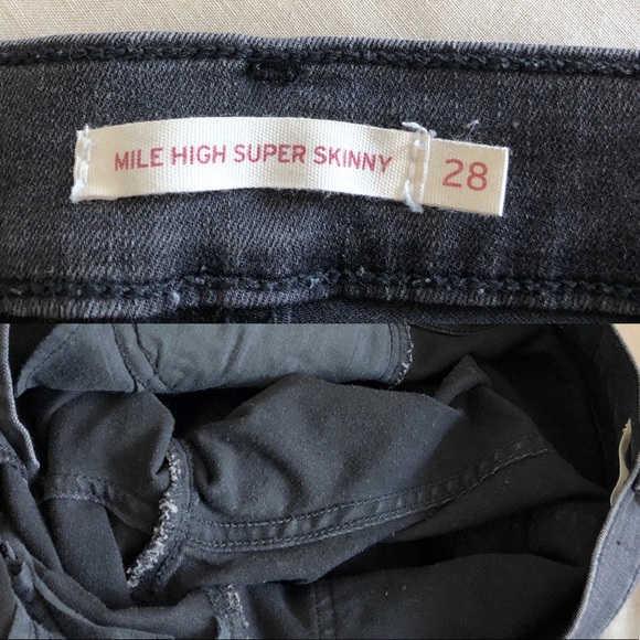 Levi’s Studded Mile High Super Skinny Jeans 28 - Picture 5 of 6